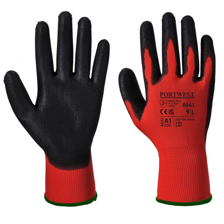 Portwest A641 Red/Black- PU Glove